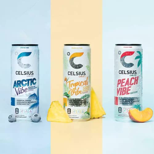 CELSIUS Energy Drink |Functional Essential Energy Drink Peach Vibe, Tropical and Arctic BETRULIGHT Au supplements