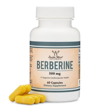 Berberine Supplement 500mg, 60 Capsules (Third Party Tested, Manufactured in The USA Double Wood Supplements Au supplements
