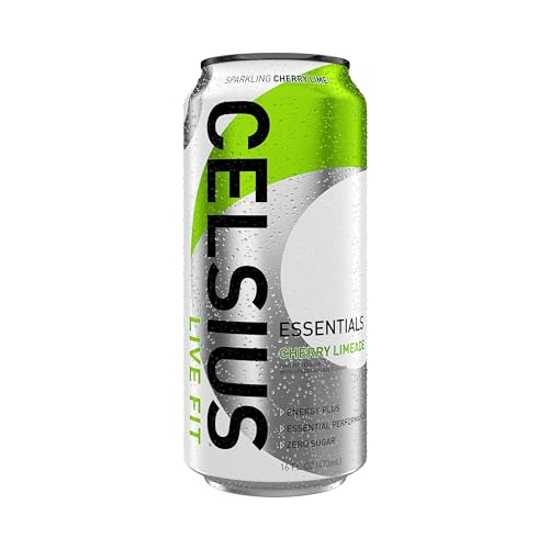 CELSIUS ESSENTIALS, Sparkling Cherry Limeade, Performance Energy Drink 16 Fl Oz CELSIUS Au supplements