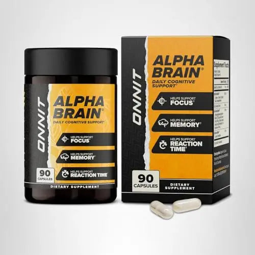 ONNIT Alpha Brain Nootropic Brain Supplement for Focus, Memory, Mental Clarity, Cognitive Support with L-Theanine and Vitamin B6, 90 Count ONNIT Au supplements