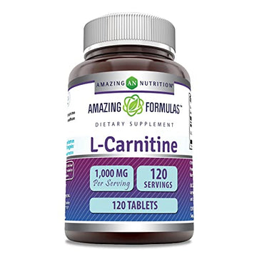Amazing Formulas L-Carnitine Fumarate 1000Mg 120 Tablets Supplement | Amino Acid Amazing Nutrition Au supplements