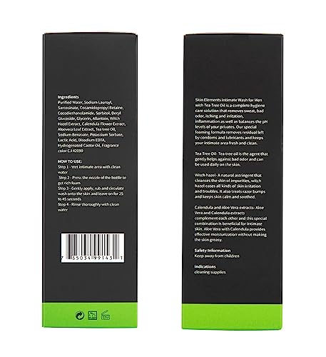 Impressive Beauty Intimate Wash for Men Natural Organic with Tea Tree Oil | pH Balanced Foam Cleansing Impressive Smile Au supplements