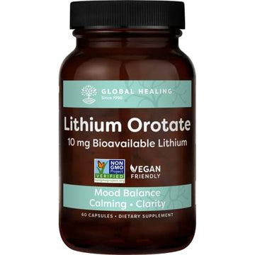 Global Healing Lithium Orotate Brain Health Supplement - Supports Mood Global Healing Center Au supplements