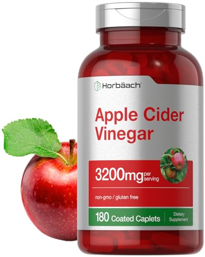 Apple Cider Vinegar Tablets 3200mg | 180 Pills | Vegetarian, Non-GMO & Gluten Free Supplement Horbäach Au supplements