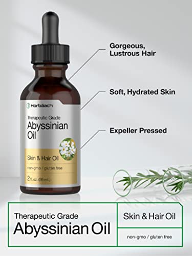 Abyssinian Oil 4 fl oz | Hair and Skin Oil | 2 Pack of 2oz | Paraben, SLS and Fragrance Free Horbäach Au supplements