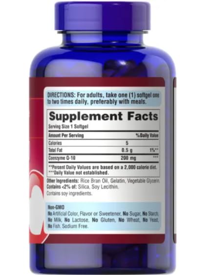 Puritan's Pride QSORB CoQ10 200 mg, Supports Heart Health (2 Pack of 240 softgels) Puritan's Pride Au supplements