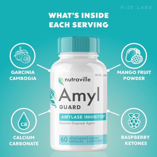rize labs (2 Pack Nutraville Amyl Guard Dietary Supplement, Nutraville Amyl Guard Weight rize labs Au supplements