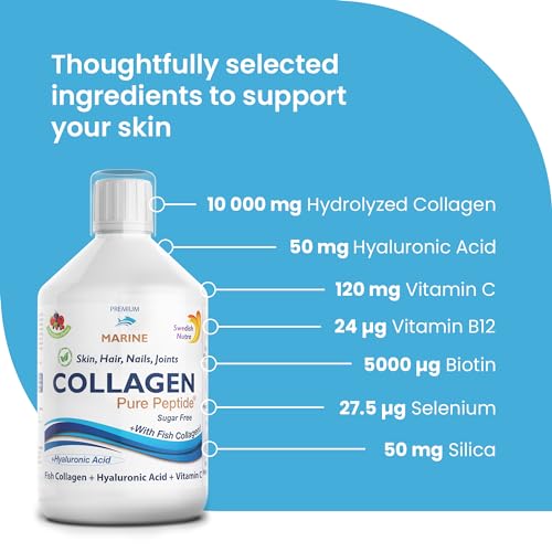 Swedish Nutra Liquid Marine Collagen - Sugar Free Berry Flavour | Minimize Fine Lines, Wrinkles & Improve Skin Elasticity Swedish Nutra Au supplements
