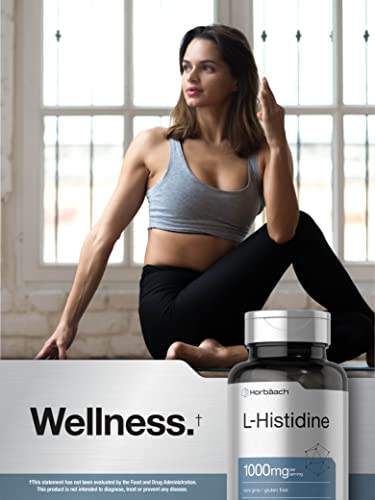 Horbaach L-Histidine 1000mg 90 Capsules | Non-GMO and Gluten Free | Pharmaceutical Horbäach Au supplements