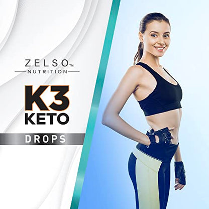 (3 Pack) K3 Keto Drops for Weight Loss - Fat Burner & Metabolism Booster | Advanced Keto ZELSOAU supplements