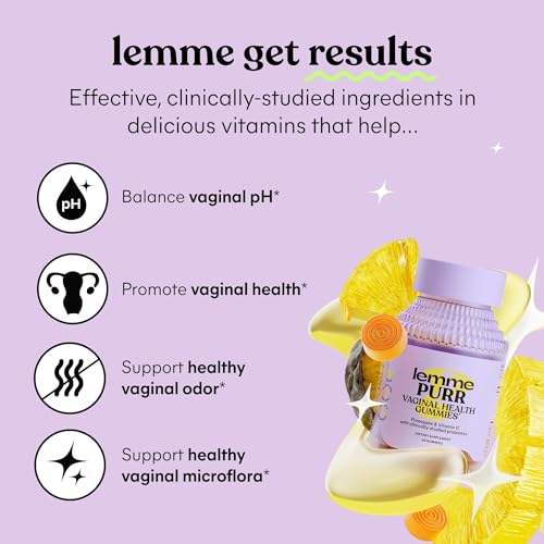 Lemme Purr Vaginal Probiotic Gummies for Women - Balanced pH, Healthy Odor, Yeast Balance & Flora Lemme Au supplements