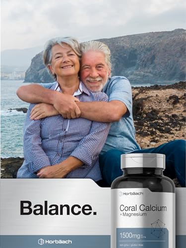 Coral Calcium 1500mg 150 Capsules | Plus Magnesium | Non-GMO, Gluten Free Supplement Horbäach Au supplements