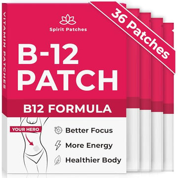 B12 Patches (Pack of 36) - 100% Natural Vitamin Patches for Women, Energy, Focus & Body Spirit Patches Au supplements
