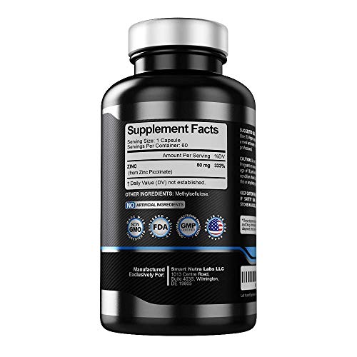 High Potency Zinc Picolinate 50MG- Vegan Zinc Supplement, Supports SMART NUTRA LABS Au supplements