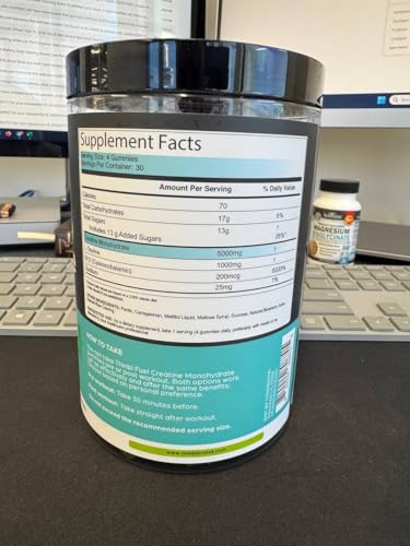 Creatine Monohydrate Gummies Complex 6200mg for Men & Women - 120 Gummies Advanced Formula W/L-Taurine + Vitamin B12 for Muscle Strength, Muscle Builder, Energy Boost, Pre-Workout Supplement - Thinbi Thinbi Au supplements
