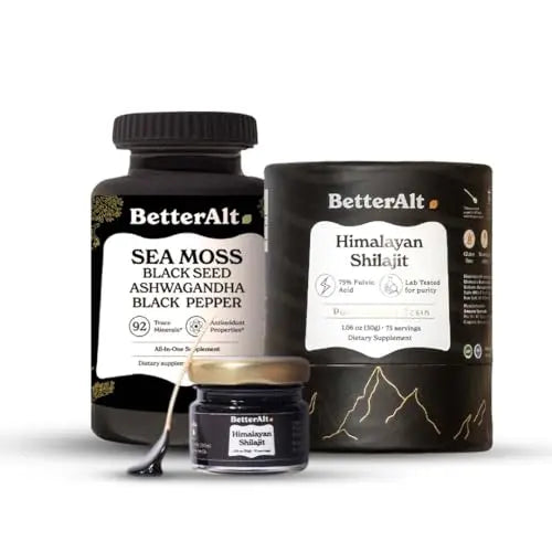 Better Alt Energy Duo with Pure Himalayan Shilajit Resin 30 gm & Sea Moss Capsules Better AltAU supplements