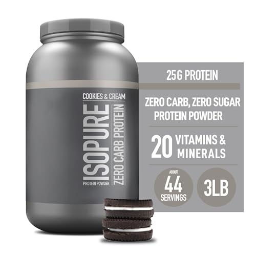 Isopure Protein Powder, Zero Carb Whey Isolate with Vitamin C & Zinc for Immune Support Isopure Au supplements