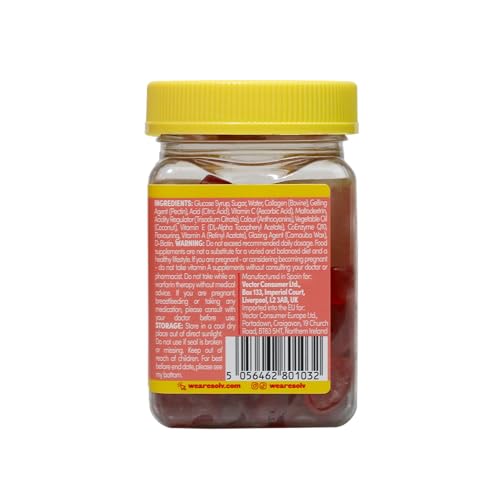 Collagen Peptides CoQ10 Vitamin Gummies. Vitamins A C Supplement, Biotin. Supports Collegen SOLV Au supplements