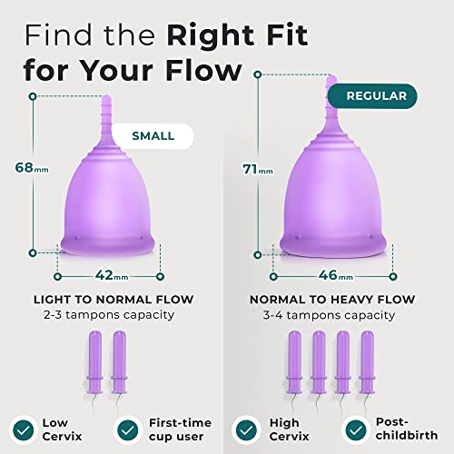 CareCup Menstrual Cups - Set of 2 Reusable Period Cups - Premium Design with Soft Carecup Au supplements