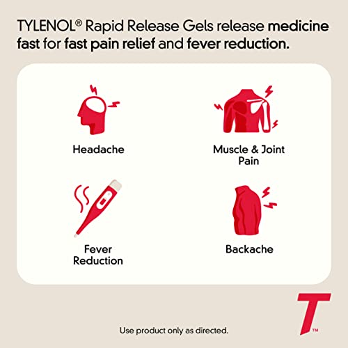 Tylenol Extra Strength Acetaminophen Rapid Release Gels for Pain & Fever, 50 Count Tylenol Au supplements