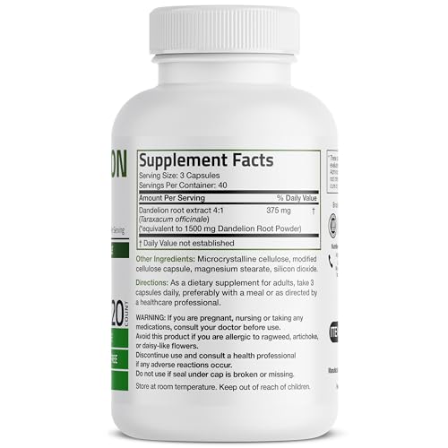 Bronson Dandelion Root High Potency Supplement, Supports Overall Good Health & Well Bronson Au supplements