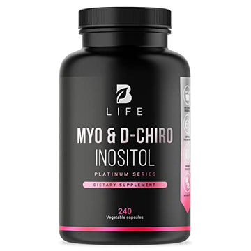 Myo-Inositol & D-Chiro Inositol by B Life - 240 Capsules | Made in USA | 40:1 Ratio B Life Company Au supplements