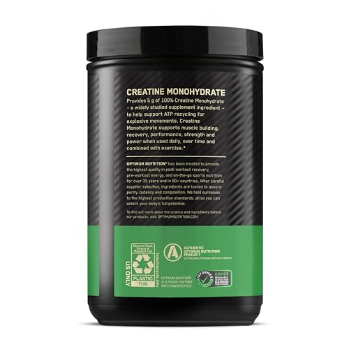 Optimum Nutrition Micronized Creatine Monohydrate Powder, Unflavored, 120 Servings, 600 Grams Optimum Nutrition Au supplements