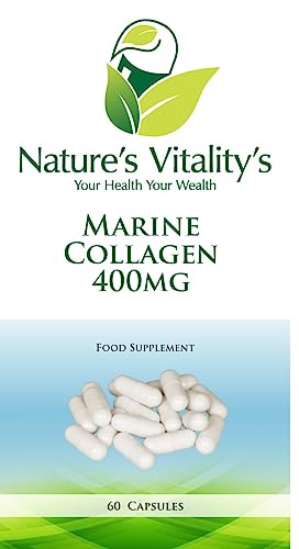 Nature's Vitality's Marine Collagen Capsules 400mg 180 Capsules 6 Months Supply Suitable Nature's Vitality's Au supplements