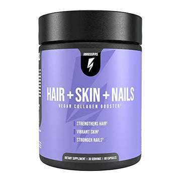 InnoSupps Hair + Skin + Nails | Vegan Collagen Booster | Biotin, Verbasnol, B12, Horsetail InnoSupps Au supplements