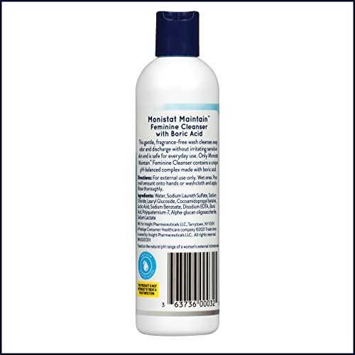 Monistat Boric Acid Feminine Cleanser, Fragrance Free Feminine Wash, 10 Fl Monistat Au supplements