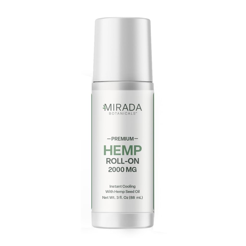 Mirada Botanicals Hemp Cooling Relief Roll-On – 2000mg - Menthol & Arnica – Muscle & Joint Support Mirada Botanicals Au supplements