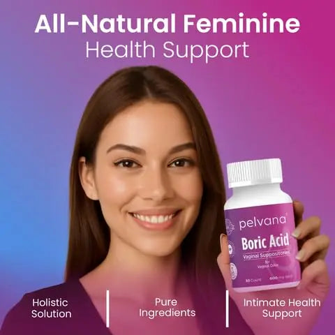 Pelvana Boric Acid Suppositories for Women 30 + 7 Applicators + 50 pH Test Strips, Total of 87 Piece Kit for Vaginal Odor - Third-Party Verified & Bottled in The USA - Feminine Health Odor Solution Pelvana Au supplements