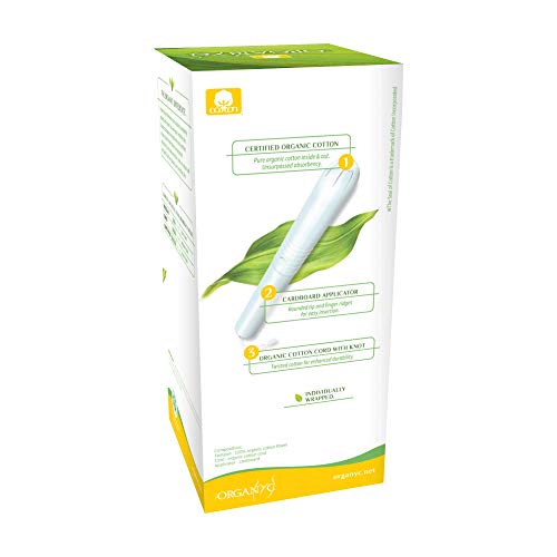 ORGANYC Hypoallergenic 100% Organic Cotton Internal Tampons with Applicator, REGULAR, 16-count Organyc Au supplements