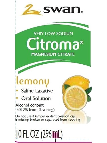 Swan Lemon Magnesium Citrate Oral Solution (10 oz), Natural Lemon Flavor, Gentle Deal Dave Au supplements