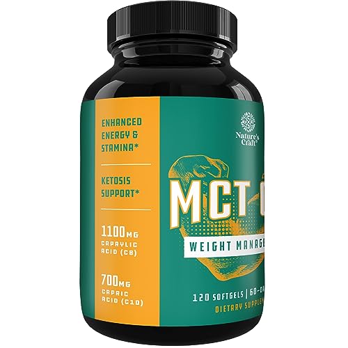 C8 MCT Coconut Oil Softgels - MCT Oil Keto Pills with Caprylic Acid Coconut Oil Natures Craft Au supplements