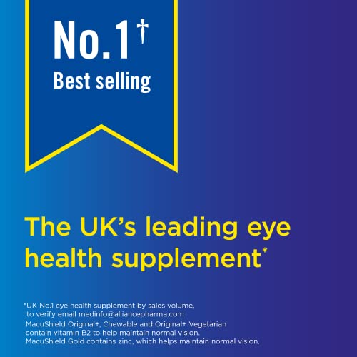 MacuShield Original Plus Capsules - 90 Day Pack, Eye Health Food Supplement containing Macushield Au supplements