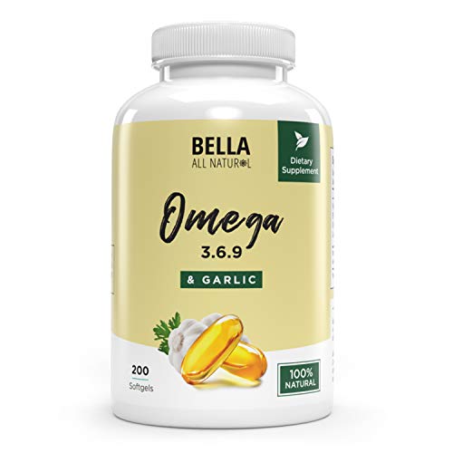 Bella All Natural Omega 3 6 9 with Garlic Oil - 200 Softgels Bella All Natural Au supplements