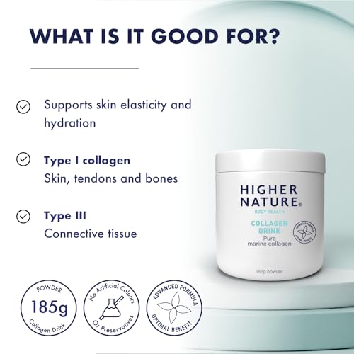 Higher Nature - Collagen Drink - Increases Skin Elasticity & Hydration - Collagen Powder HIGHER NATURE Au supplements
