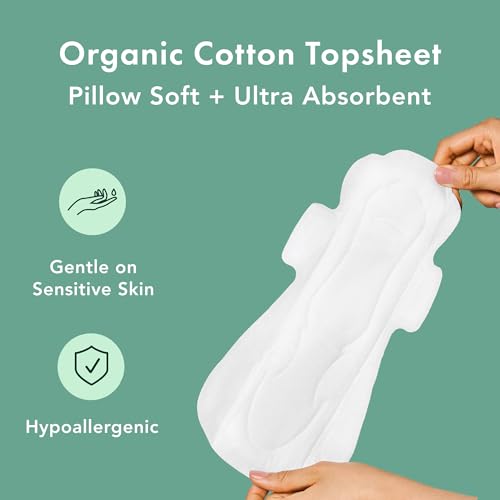 Rael Pads for Women, Organic Cotton Cover - Period Pads with Wings, Feminine Care, Sanitary Napkins Rael Au supplements
