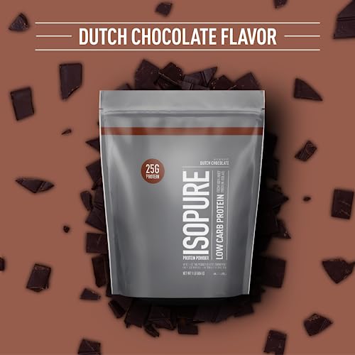 Isopure Dutch Chocolate Whey Isolate Protein Powder with Vitamin C & Zinc for Immune Isopure Au supplements