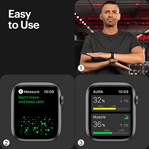 AURA Strap 2 Compatible w Apple Watch – for Body Fat, BMI & Weight Loss - Body Composion AURA Strap Au supplements