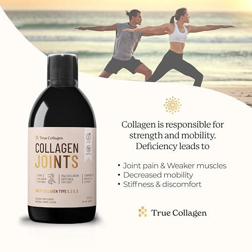 True Collagen Joint Peptides - Pack of 500ml, Berry Flavour | Dietary Supplements with Turmeric & Green Tea Extract True Collagen Au supplements
