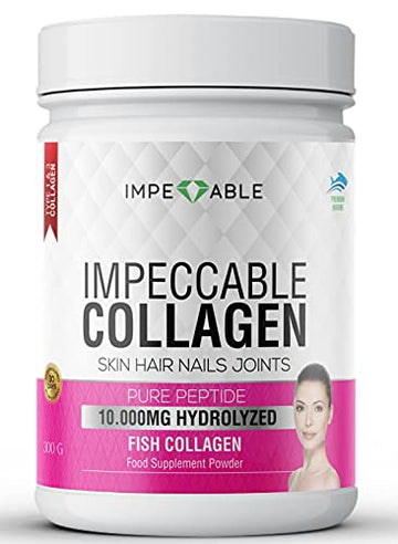 IMPECCABLE Collagen Premium 10.000 mg Pure peptide hydrolyzed Marine Collagen Powder Impeccable Au supplements