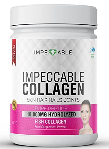 IMPECCABLE Collagen Premium 10.000 mg Pure peptide hydrolyzed Marine Collagen Powder Impeccable Au supplements