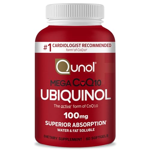 Qunol Ubiquinol CoQ10 100mg Softgels, Qunol Mega Ubiquinol 100mg - Superior Absorpti Qunol Au supplements