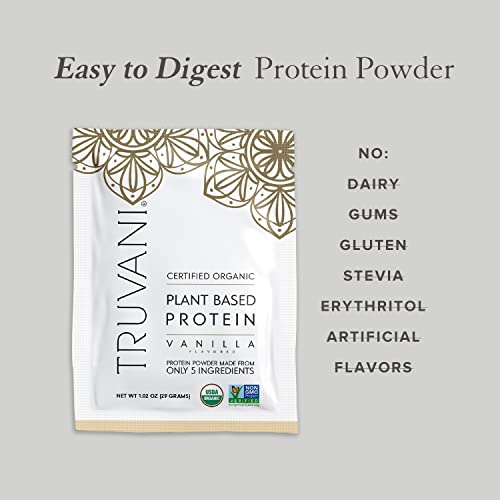 Truvani Organic Vegan Protein Powder Sample Pack - 20g of Plant Based Protein, Organic Truvani Au supplements