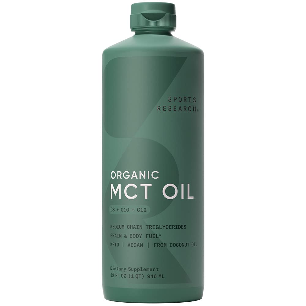 Sports Research Keto MCT Oil from Organic Coconuts - Fatty Acid Fuel for Body Sports Research Au supplements