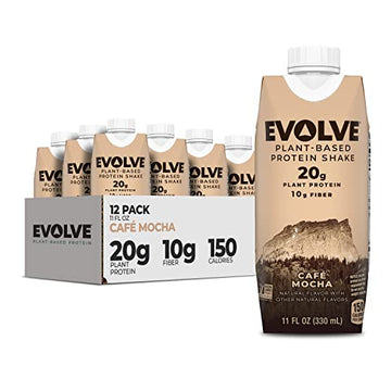 Evolve Plant Based Protein Shake, Café Mocha, 20g Vegan Protein, Dairy Free, No Artificial Evolve Au supplements