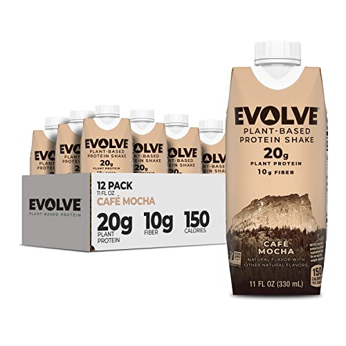 Evolve Plant Based Protein Shake, Café Mocha, 20g Vegan Protein, Dairy Free, No Artificial Evolve Au supplements