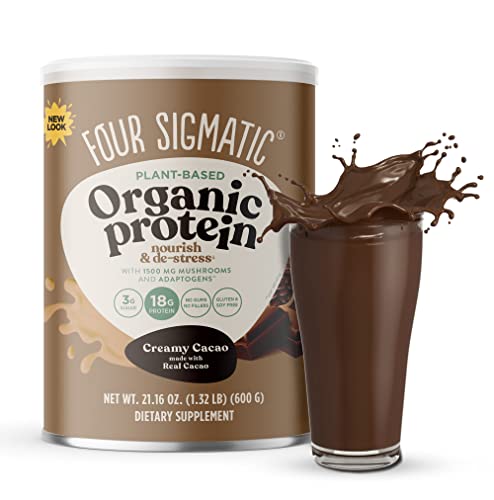 Four Sigmatic Organic Plant-Based Protein Powder Creamy Cacao Protein with Lion’s Mane Four Sigmatic Au supplements